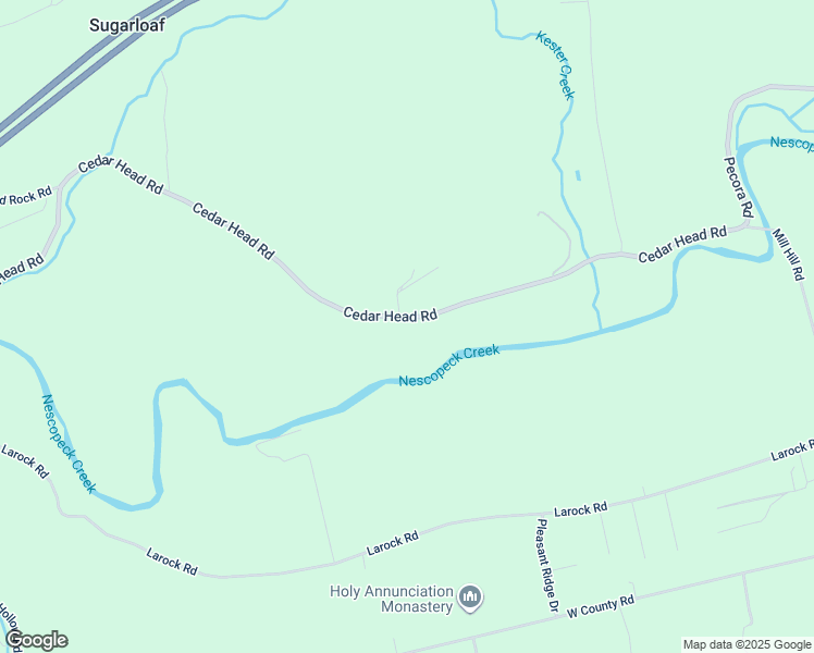 map of restaurants, bars, coffee shops, grocery stores, and more near 146 Cedar Head Road in Sugarloaf