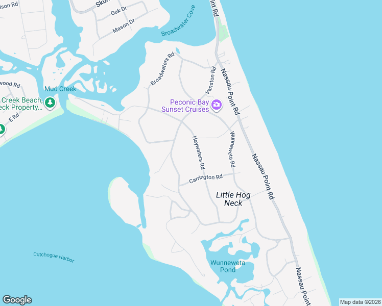 map of restaurants, bars, coffee shops, grocery stores, and more near 2325 Vanston Road in Cutchogue