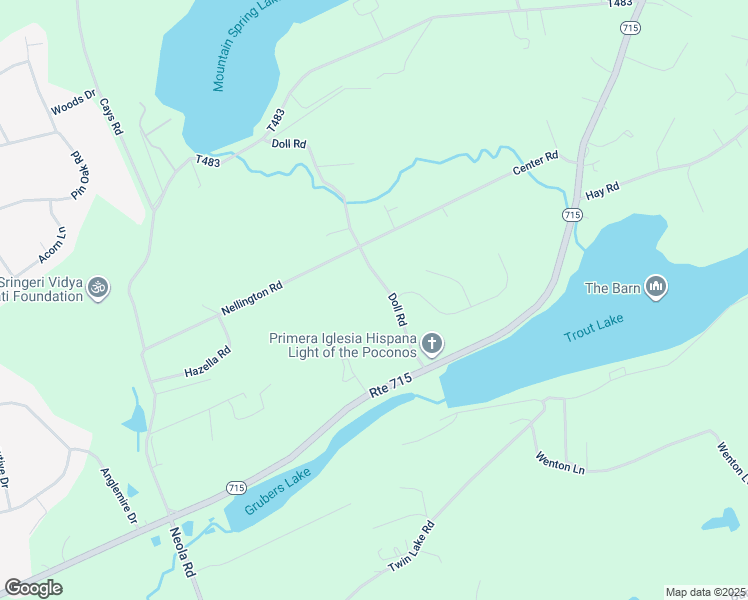 map of restaurants, bars, coffee shops, grocery stores, and more near 139 Doll Road in Stroudsburg