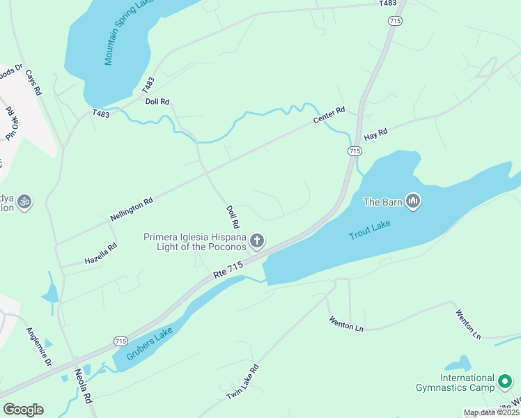 map of restaurants, bars, coffee shops, grocery stores, and more near 119 Stoney Ledge Drive in Stroudsburg