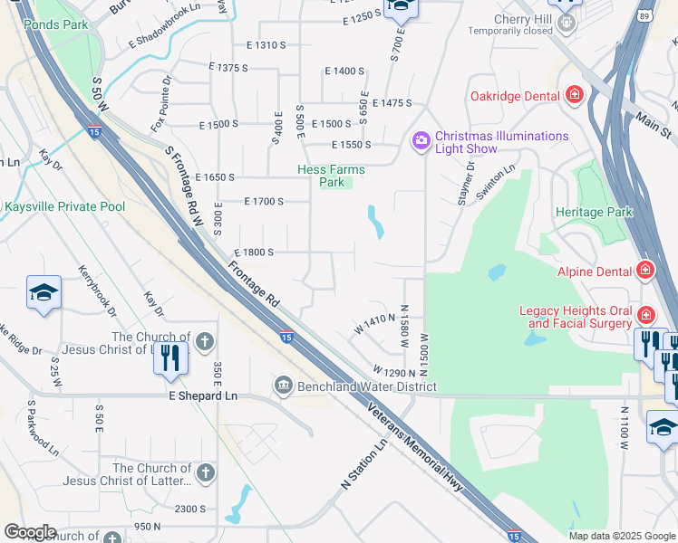 map of restaurants, bars, coffee shops, grocery stores, and more near 1512 June Drive in Farmington