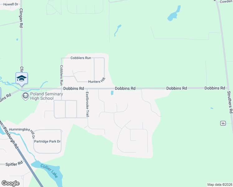 map of restaurants, bars, coffee shops, grocery stores, and more near 3905 Dobbins Road in Youngstown