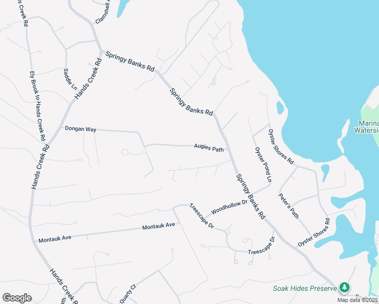 map of restaurants, bars, coffee shops, grocery stores, and more near 15 Augies Path in East Hampton