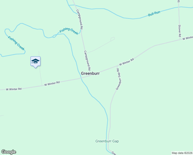 map of restaurants, bars, coffee shops, grocery stores, and more near 1297 West Winter Road in Loganton