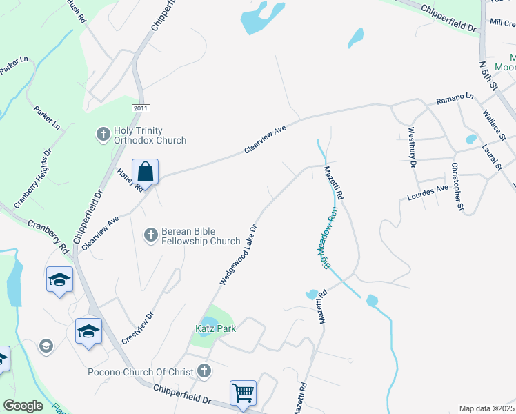 map of restaurants, bars, coffee shops, grocery stores, and more near 784 Wedgewood Lake Dr in Stroudsburg