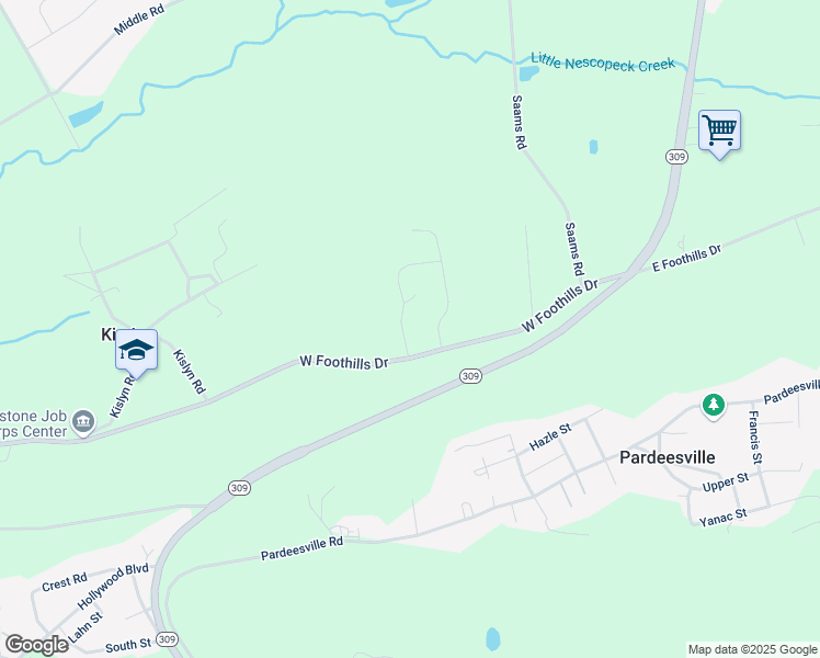 map of restaurants, bars, coffee shops, grocery stores, and more near 11 Tyler Drive in Drums