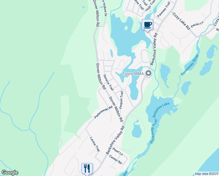 map of restaurants, bars, coffee shops, grocery stores, and more near 17 Seneca Trail in Jefferson