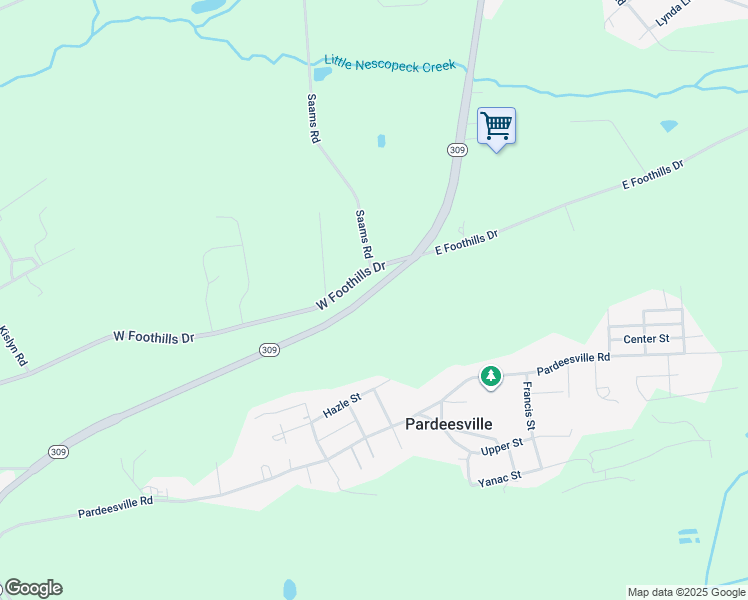 map of restaurants, bars, coffee shops, grocery stores, and more near 234 South Hunter Highway in Drums