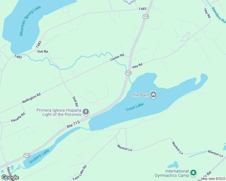 map of restaurants, bars, coffee shops, grocery stores, and more near 166 Stoney Ledge Drive in Stroudsburg