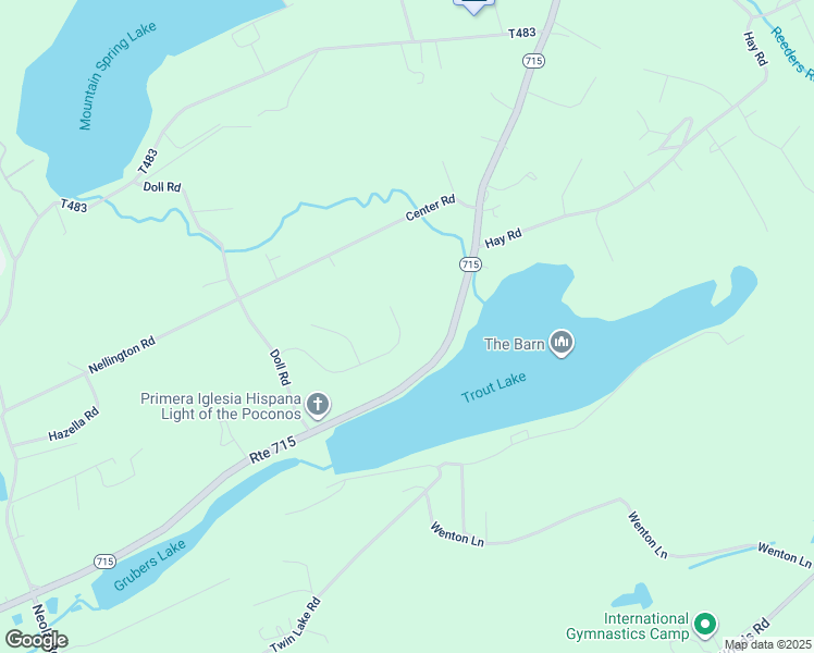 map of restaurants, bars, coffee shops, grocery stores, and more near 166 Stoney Ledge Drive in Stroudsburg