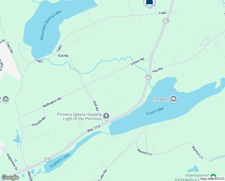 map of restaurants, bars, coffee shops, grocery stores, and more near 1522 Eagle View Court in Stroudsburg