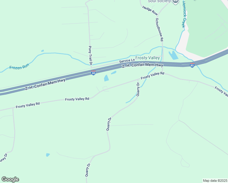 map of restaurants, bars, coffee shops, grocery stores, and more near 134 Frosty Valley Road in Bloomsburg