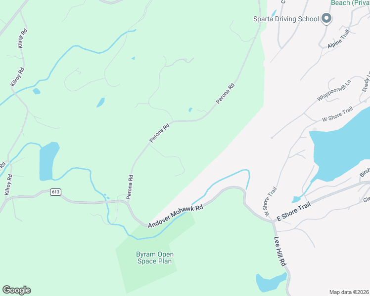 map of restaurants, bars, coffee shops, grocery stores, and more near 16 Perona Road in Byram Township