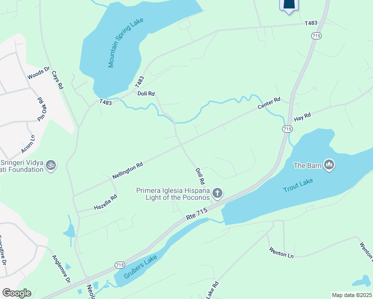 map of restaurants, bars, coffee shops, grocery stores, and more near 158 Doll Road in Stroudsburg