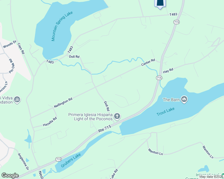 map of restaurants, bars, coffee shops, grocery stores, and more near 1530 Eagle View Court in Stroudsburg