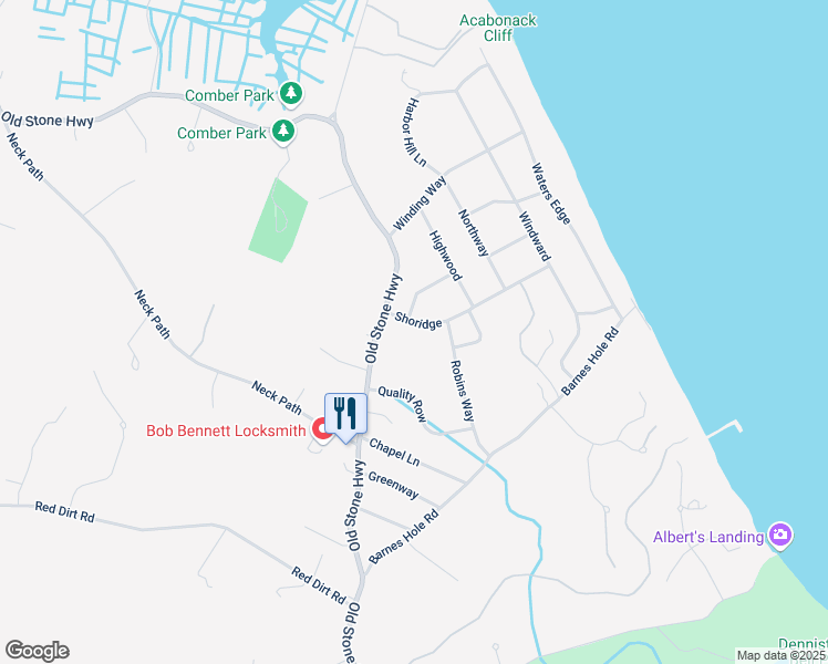 map of restaurants, bars, coffee shops, grocery stores, and more near 4 Shadow Lane in East Hampton