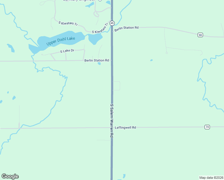 map of restaurants, bars, coffee shops, grocery stores, and more near 7660 South Salem-Warren Road in Berlin Center