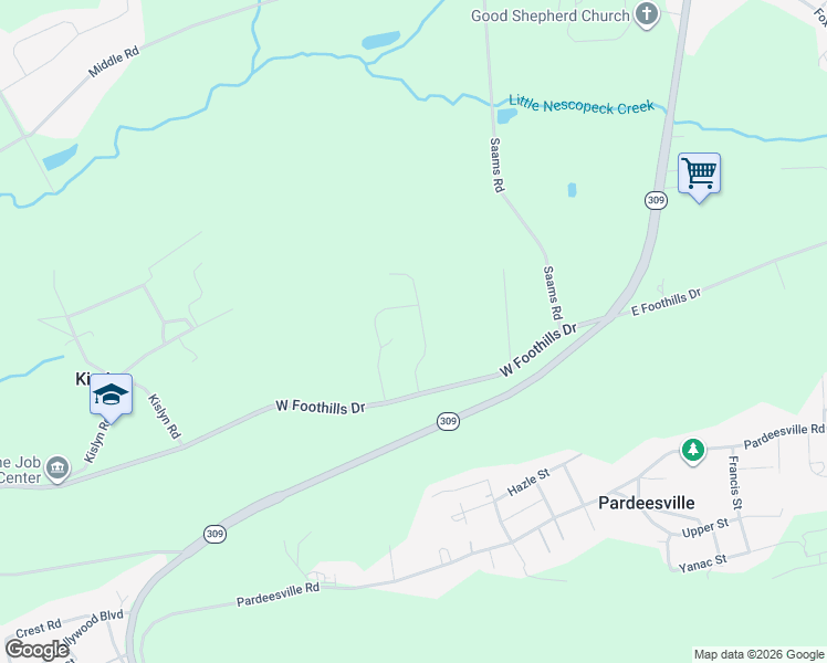 map of restaurants, bars, coffee shops, grocery stores, and more near 26 Makara Drive in Drums