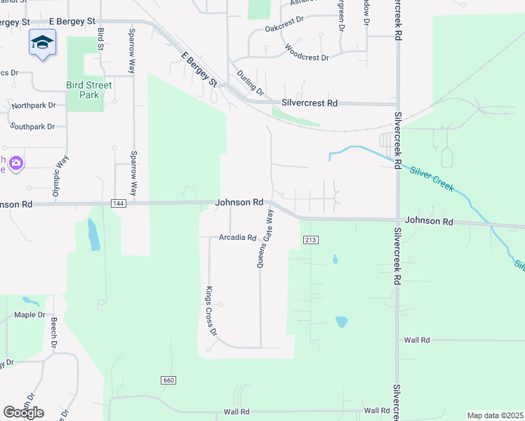 map of restaurants, bars, coffee shops, grocery stores, and more near 770 Queens Gate Way in Wadsworth
