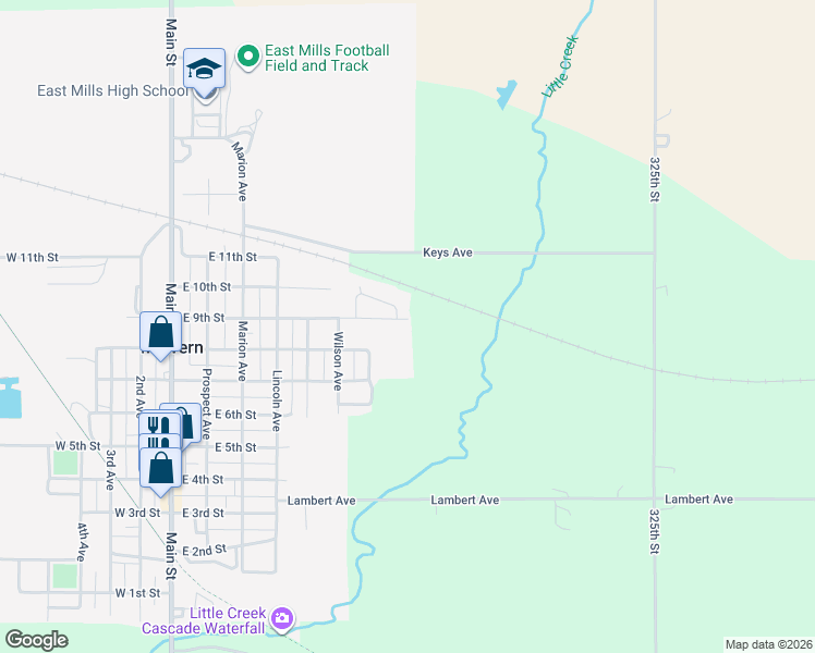 map of restaurants, bars, coffee shops, grocery stores, and more near 616 East 9th Street in Malvern