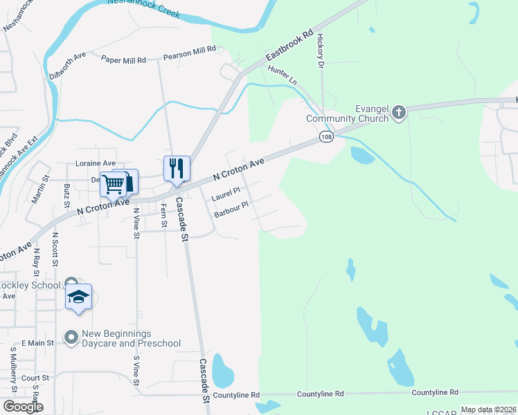 map of restaurants, bars, coffee shops, grocery stores, and more near 346 Hawthorne Street in New Castle