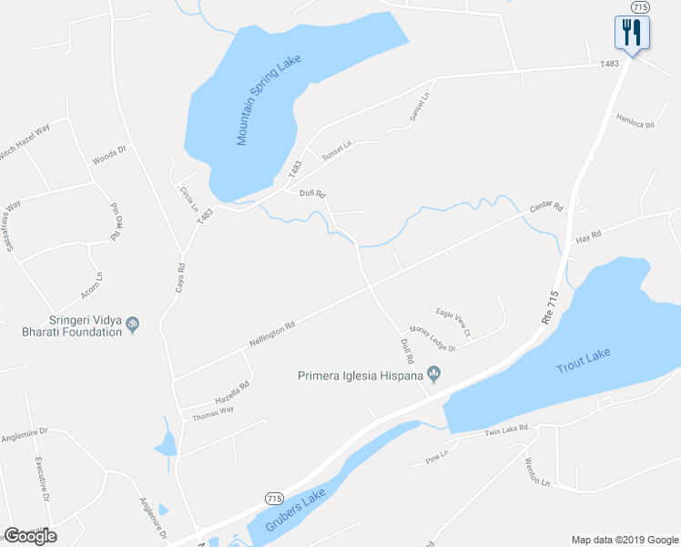 map of restaurants, bars, coffee shops, grocery stores, and more near 173 Doll Road in Stroudsburg