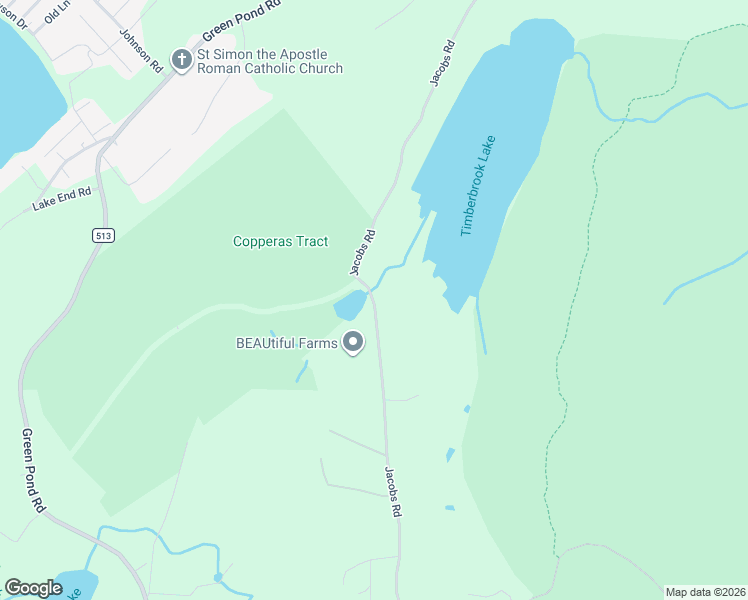map of restaurants, bars, coffee shops, grocery stores, and more near 100 Jacobs Road in Rockaway