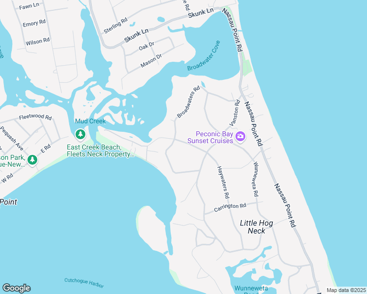 map of restaurants, bars, coffee shops, grocery stores, and more near 800 Haywaters Road in Cutchogue
