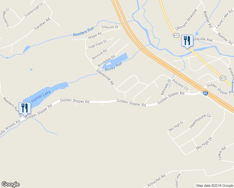map of restaurants, bars, coffee shops, grocery stores, and more near 49 Glenbrook Road in Monroe County