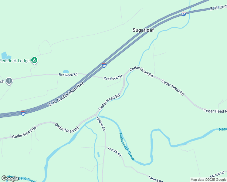map of restaurants, bars, coffee shops, grocery stores, and more near 20 Rock Hill Drive in Sugarloaf