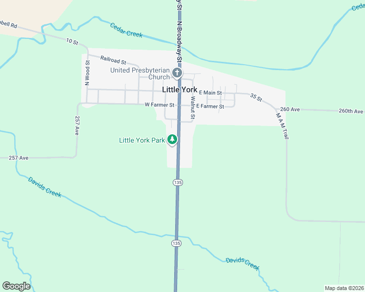 map of restaurants, bars, coffee shops, grocery stores, and more near 327 South Broadway Street in Little York