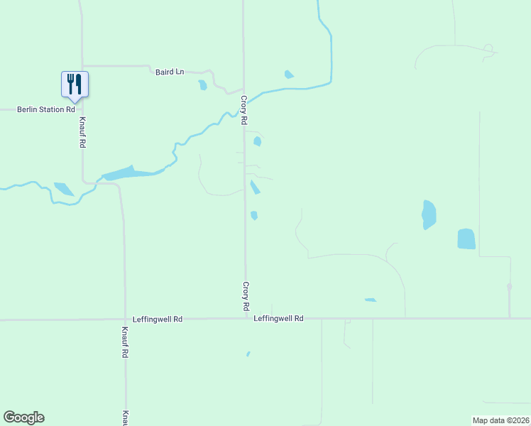 map of restaurants, bars, coffee shops, grocery stores, and more near 7681 Crory Road in Canfield
