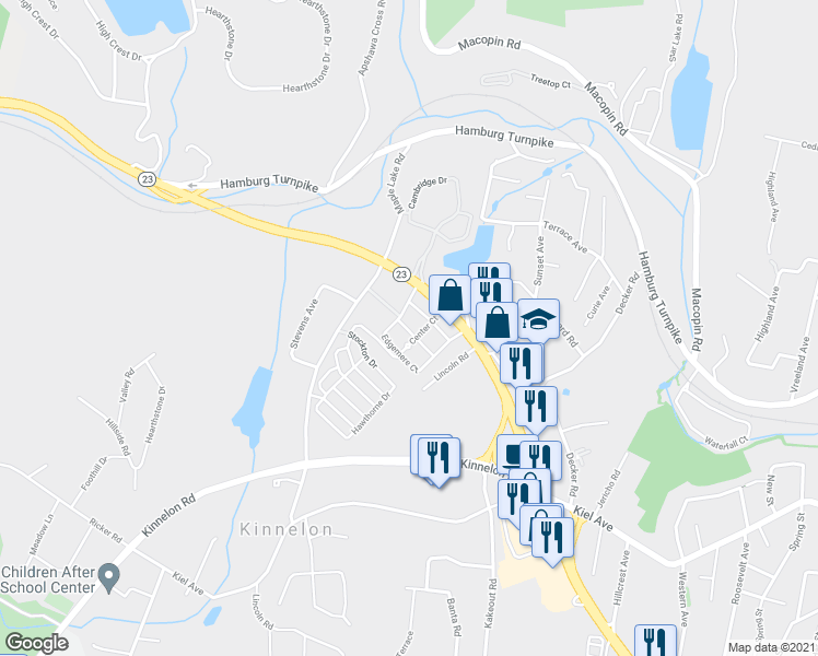 map of restaurants, bars, coffee shops, grocery stores, and more near 1581-1611 Route 23 in Butler