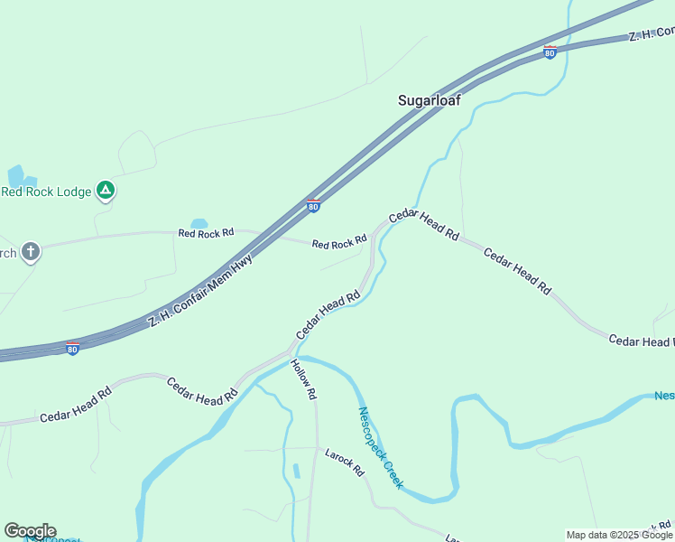 map of restaurants, bars, coffee shops, grocery stores, and more near 20 Rock Hill Drive in Sugarloaf