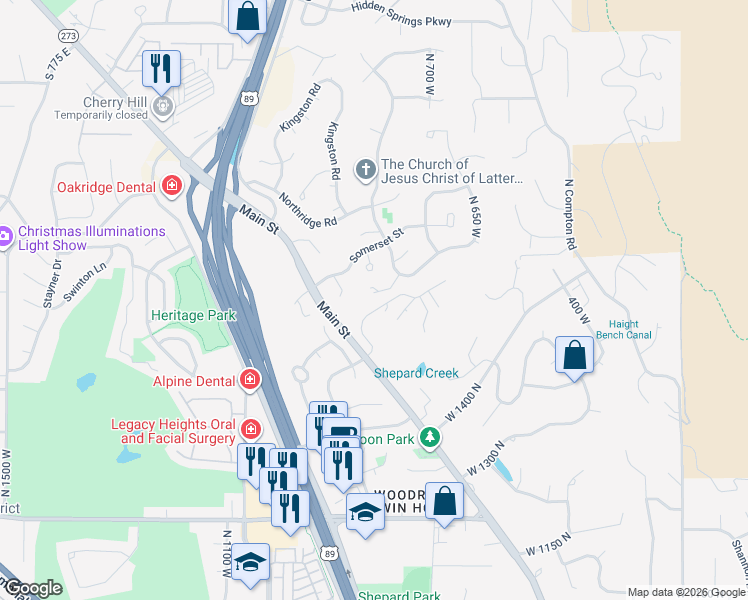 map of restaurants, bars, coffee shops, grocery stores, and more near 814 Southampton Court in Farmington