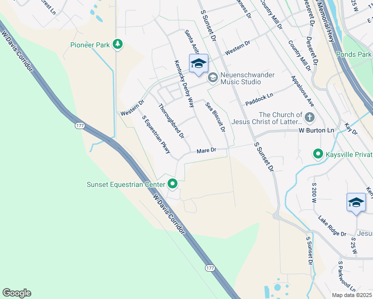 map of restaurants, bars, coffee shops, grocery stores, and more near 721 Filly Court in Kaysville
