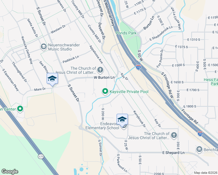 map of restaurants, bars, coffee shops, grocery stores, and more near 1629 South 150 West in Kaysville
