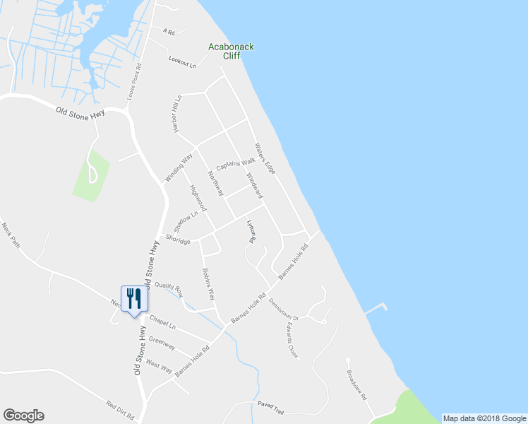 map of restaurants, bars, coffee shops, grocery stores, and more near 50 Windward in East Hampton