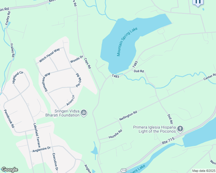 map of restaurants, bars, coffee shops, grocery stores, and more near 1112 Mountain Springs Drive in Stroudsburg