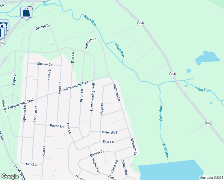 map of restaurants, bars, coffee shops, grocery stores, and more near 8 Bates Circle in Albrightsville