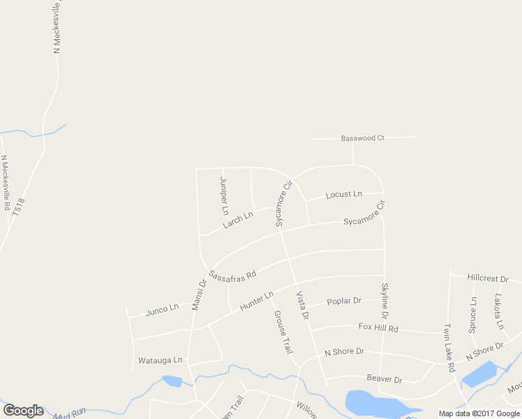 map of restaurants, bars, coffee shops, grocery stores, and more near 13 Larch Lane in Albrightsville