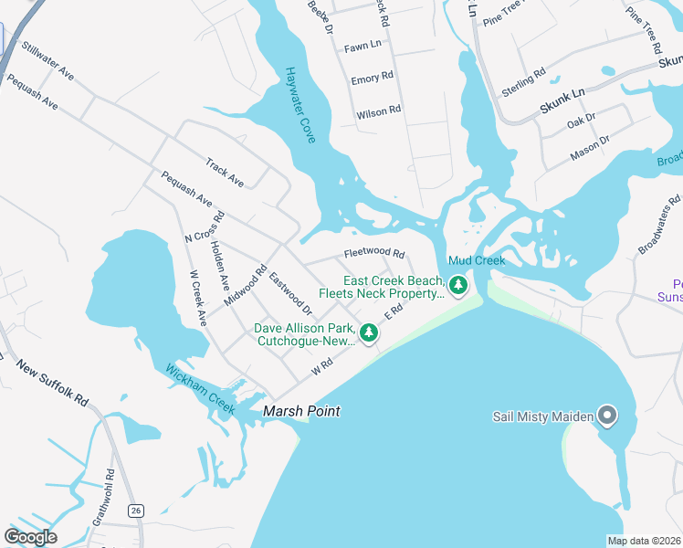 map of restaurants, bars, coffee shops, grocery stores, and more near 300 Hamilton Avenue in Cutchogue