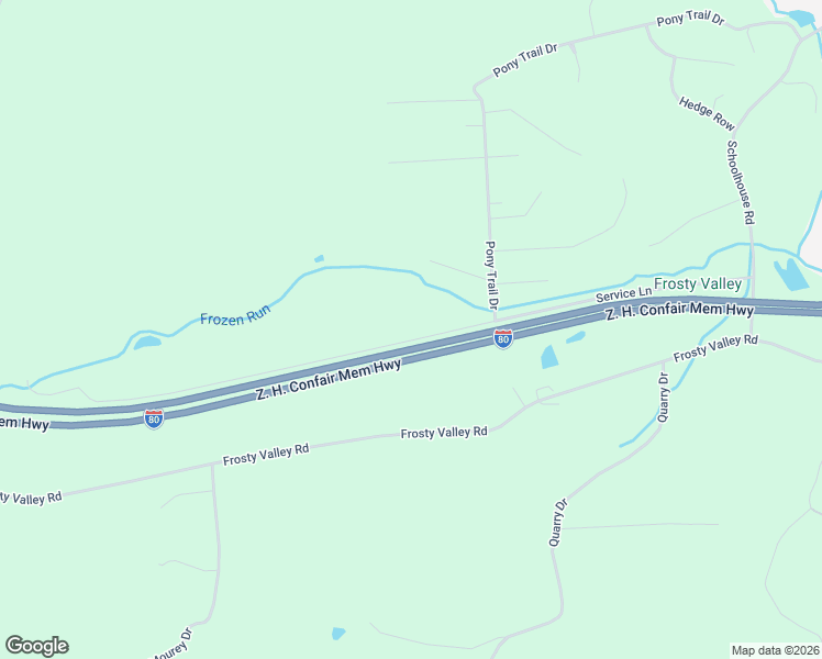 map of restaurants, bars, coffee shops, grocery stores, and more near 74 Service Lane in Bloomsburg
