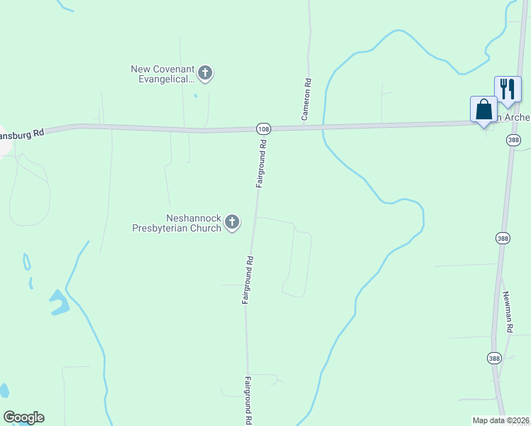 map of restaurants, bars, coffee shops, grocery stores, and more near 119 Walters Lane in New Castle