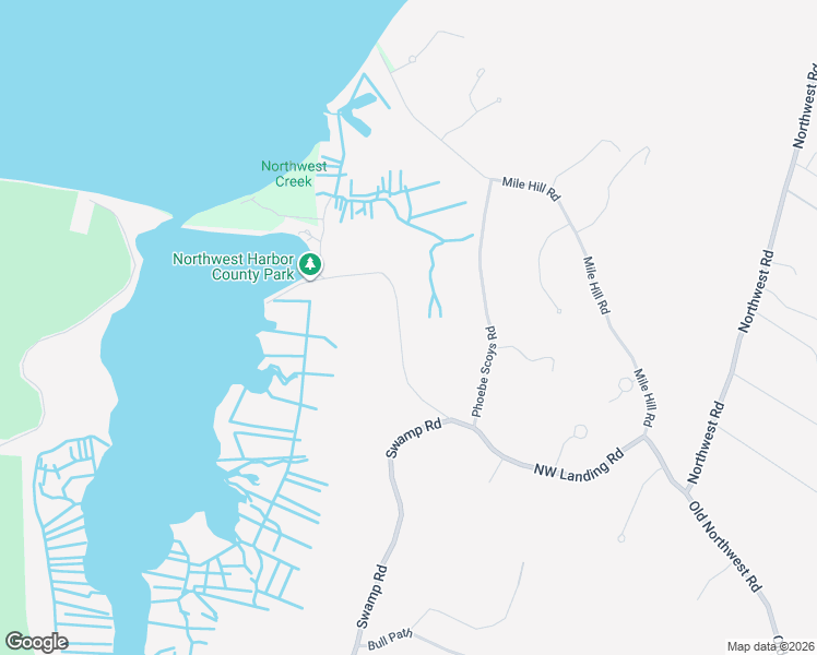 map of restaurants, bars, coffee shops, grocery stores, and more near 60 Northwest Landing Road in East Hampton