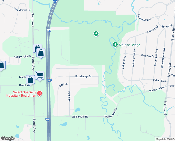 map of restaurants, bars, coffee shops, grocery stores, and more near 1567 Tamarisk Trail in Poland