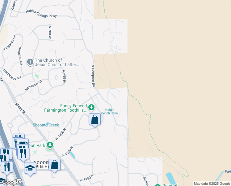 map of restaurants, bars, coffee shops, grocery stores, and more near 298 Grand View Court in Farmington