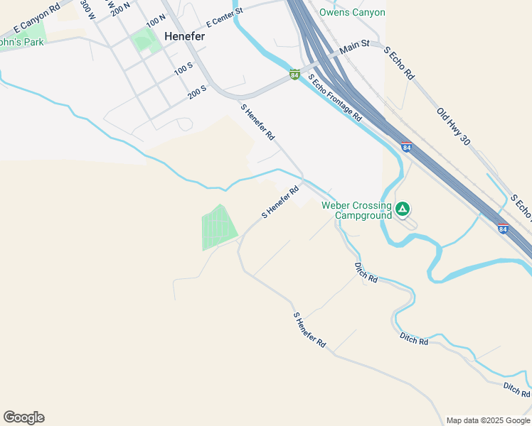 map of restaurants, bars, coffee shops, grocery stores, and more near 915 South Henefer Road in Echo