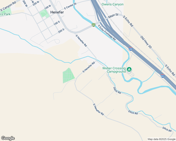 map of restaurants, bars, coffee shops, grocery stores, and more near 915 South Henefer Road in Echo