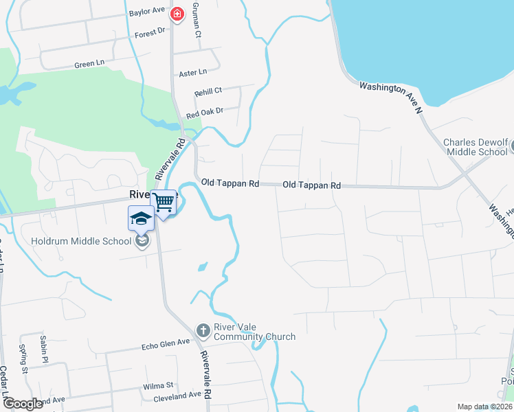 map of restaurants, bars, coffee shops, grocery stores, and more near 223 Birchwood Road in Old Tappan